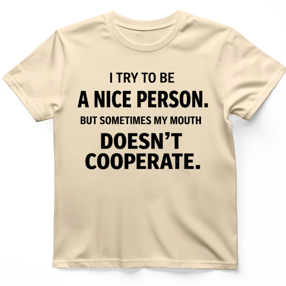 I try to be a nice person T-Shirt