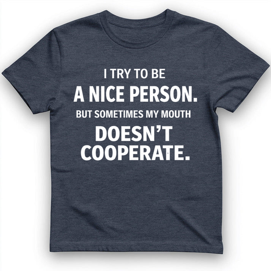 I try to be a nice person T-Shirt